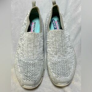 Skechers Gray Knit Slip-On Sneakers